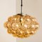 Amber Bubble Glass Pendant Lamp by Helena Tynell, 1960s 10