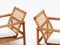 Cane 2256 Oak Sled Lounge Chairs by Børge Mogensen for Fredericia Furniture Denmark, 1956, Set of 2 9