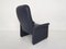 DS50 Dark Blue Leather Lounge Chair from De Sede, Switzerland; 1980s, Image 8