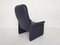 DS50 Dark Blue Leather Lounge Chair from De Sede, Switzerland; 1980s, Immagine 8