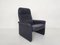 DS50 Dark Blue Leather Lounge Chair from De Sede, Switzerland; 1980s, Image 1