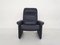 DS50 Dark Blue Leather Lounge Chair from De Sede, Switzerland; 1980s 4