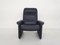 DS50 Dark Blue Leather Lounge Chair from De Sede, Switzerland; 1980s, Image 4