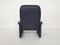 DS50 Dark Blue Leather Lounge Chair from De Sede, Switzerland; 1980s 7