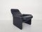 DS50 Dark Blue Leather Lounge Chair from De Sede, Switzerland; 1980s 2