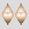 Large Wall Lights in Clear Colour Poliedri from Venini, Set of 2 2