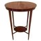 Antique Edwardian Inlaid Mahogany Oval Lamp Table 1