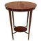 Antique Edwardian Inlaid Mahogany Oval Lamp Table, Immagine 1