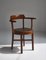 Early Modern Danish Cabinetmaker Captains Chair in Patinated Oak 4
