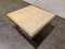 Vintage Travertine and Brass Coffee Table from Fedam, 1970s 4