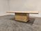 Vintage Travertine and Brass Coffee Table from Fedam, 1970s 10