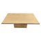 Vintage Travertine and Brass Coffee Table from Fedam, 1970s 1