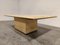 Vintage Travertine and Brass Coffee Table from Fedam, 1970s 4