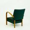 Italian Mid-Century Beech Lounge Chair with Green Leatherette, Image 7