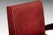 Französische Art Deco Sessel aus Rot gestreiftem Samt mit Swoosh Armlehnen, 2er Set 11