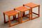 Scandinavian Teak Trundle Coffee Tables, Set of 3 2