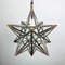 Mid-Century Brass Star Pendant Lamp, Italy, 1950s, Immagine 1