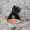 Industrielle Vintage Wandlampe aus schwarzer Emaille 4