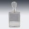 20th Century English Solid Silver & Glass Spirit Decanter with Lock & Key, 1920s 2
