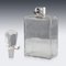 20th Century English Solid Silver & Glass Spirit Decanter with Lock & Key, 1930s, Image 6