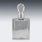 20th Century English Solid Silver & Glass Spirit Decanter with Lock & Key, 1920s, Image 2