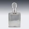 20th Century English Solid Silver & Glass Spirit Decanter with Lock & Key, 1920s, Immagine 2