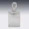 20th Century English Solid Silver & Glass Spirit Decanter with Lock & Key, 1920s, Image 3