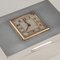 20th Century English Art Deco Solid Silver Cigarette Box with Clock, London, 1920s 15