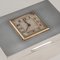 20th Century English Art Deco Solid Silver Cigarette Box with Clock, London, 1920s, Imagen 15