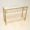Vintage French Brass & Marble Console Table, Image 2