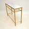 Vintage French Brass & Marble Console Table 4