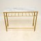 Vintage French Brass & Marble Console Table 1