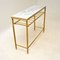 Vintage French Brass & Marble Console Table 3