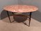 Coffee Table in Iron and Brass with Marble Top, 1950s, Imagen 4
