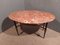 Coffee Table in Iron and Brass with Marble Top, 1950s, Image 1