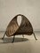 Log Holder in Metal and Rattan, France, 1950s, Image 4