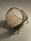 Log Holder in Metal and Rattan, France, 1950s 5