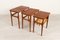 Vintage Danish Teak Nesting Tables by Erling Torvits for Heltborg Møbler, 1950s, Set of 3, Immagine 7