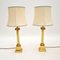 Large Vintage Brass Table Lamps, Set of 2 2