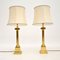 Large Vintage Brass Table Lamps, Set of 2, Image 1