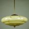 Art Deco Marble Glass Shade Bar Pendant Light, 1930s, Image 4