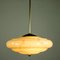 Art Deco Marble Glass Shade Bar Pendant Light, 1930s 3