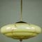 Art Deco Marble Glass Shade Bar Pendant Light, 1930s, Immagine 7