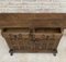 19th Century Catalan Spanish Baroque Credenza or Buffet with Two Drawers in Carved Walnut 10