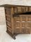 19th Century Catalan Spanish Baroque Credenza or Buffet with Two Drawers in Carved Walnut, Image 12