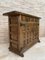 19th Century Catalan Spanish Baroque Credenza or Buffet with Two Drawers in Carved Walnut, Imagen 6