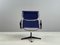 Blue Vinyl EA 116 Swivel Lounge Chair by Charles & Ray Eames for Herman Miller, Image 2