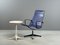 Blue Vinyl EA 116 Swivel Lounge Chair by Charles & Ray Eames for Herman Miller 8