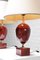 Red Lacquered Table Lamps by Philippe Barbier, France, 1970s, Set of 2 6