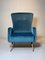 Mid-Century Italian Reupholstered Easy Chair in the Style of Marco Zanuso, 1950s, Imagen 7